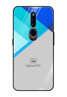 Oppo F11 Pro Custom Glass Phone Case  - Blue Pattern Design