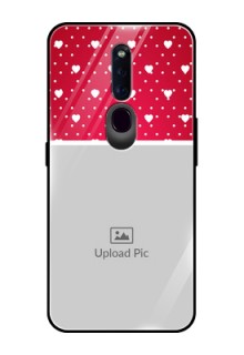Oppo F11 Pro Photo Printing on Glass Case  - Hearts Mobile Case Design