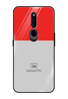 Oppo F11 Pro Custom Glass Phone Case  - Simple Red Color Design