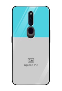 Oppo F11 Pro Personalized Glass Phone Case  - Simple Blue Color Design