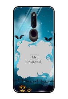 Oppo F11 Pro Custom Glass Phone Case  - Halloween frame design