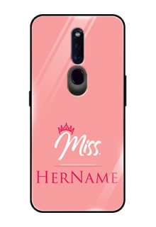 Oppo F11 Pro Custom Glass Phone Case Mrs with Name