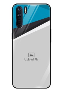 Oppo F15 Photo Printing on Glass Case  - Simple Pattern Photo Upload Design