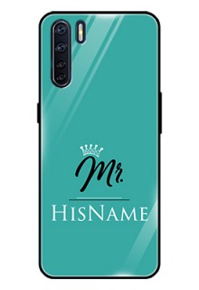 Oppo F15 Custom Glass Phone Case Mr with Name