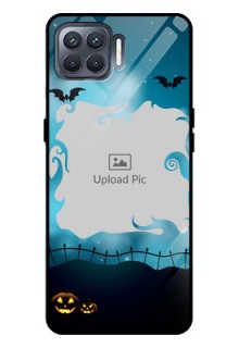 Oppo F17 Pro Custom Glass Phone Case  - Halloween frame design