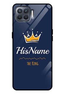 Oppo F17 Pro Glass Phone Case King with Name
