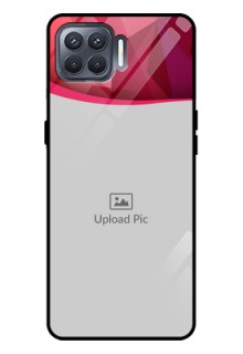 Oppo F17 Custom Glass Mobile Case  - Red Abstract Design