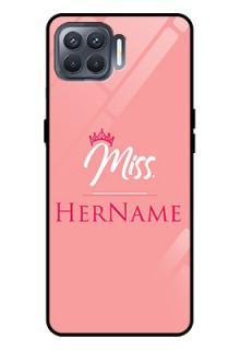 Oppo F17 Custom Glass Phone Case Mrs with Name