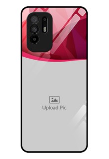 Oppo F19 Pro Plus 5G Custom Glass Mobile Case - Red Abstract Design