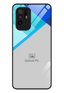 Oppo F19 Pro Plus 5G Custom Glass Phone Case - Blue Pattern Design
