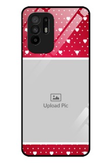 Oppo F19 Pro Plus 5G Photo Printing on Glass Case - Hearts Mobile Case Design