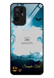 Oppo F19 Pro Plus 5G Custom Glass Phone Case - Halloween frame design