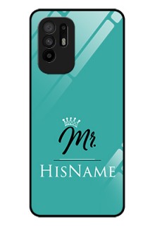Oppo F19 Pro Plus 5G Custom Glass Phone Case Mr with Name
