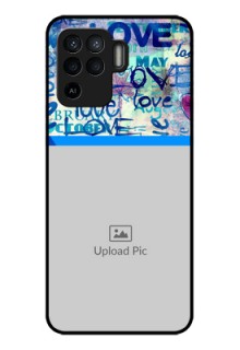 Oppo F19 Pro Custom Glass Mobile Case - Colorful Love Design