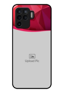 Oppo F19 Pro Custom Glass Mobile Case - Red Abstract Design