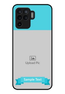 Oppo F19 Pro Personalized Glass Phone Case - Simple Blue Color Design