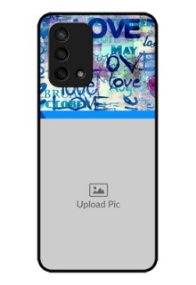 Oppo F19 Custom Glass Mobile Case - Colorful Love Design