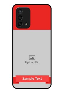 Oppo F19 Custom Glass Phone Case - Simple Red Color Design