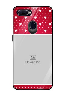 Oppo F9 Photo Printing on Glass Case  - Hearts Mobile Case Design