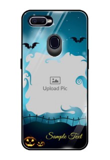 Oppo F9 Custom Glass Phone Case  - Halloween frame design