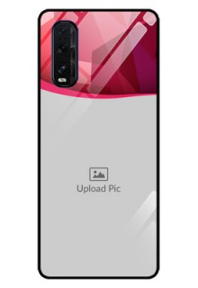 Oppo Find X2 Custom Glass Mobile Case  - Red Abstract Design