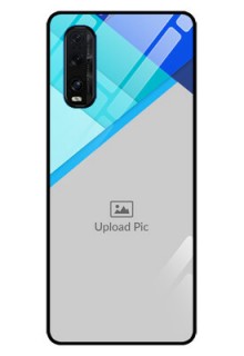 Oppo Find X2 Custom Glass Phone Case  - Blue Pattern Design