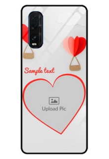Oppo Find X2 Custom Glass Mobile Case  - Parachute Love Design