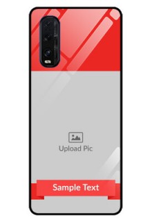Oppo Find X2 Custom Glass Phone Case  - Simple Red Color Design