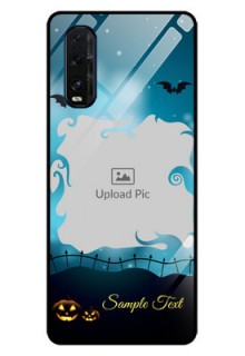 Oppo Find X2 Custom Glass Phone Case  - Halloween frame design