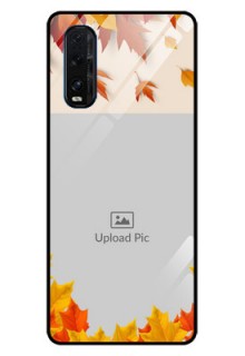 Oppo Find X2 Photo Printing on Glass Case  - Autumn Maple Leaves Design