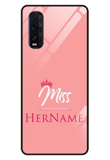 Oppo Find X2 Custom Glass Phone Case Mrs with Name