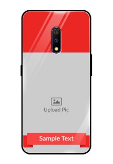 Oppo K3 Custom Glass Phone Case  - Simple Red Color Design