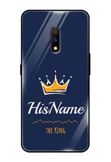 Oppo K3 Glass Phone Case King with Name