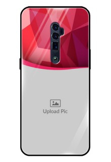 Reno 10x zoom Custom Glass Mobile Case  - Red Abstract Design