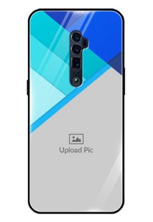 Reno 10x zoom Custom Glass Phone Case  - Blue Pattern Design