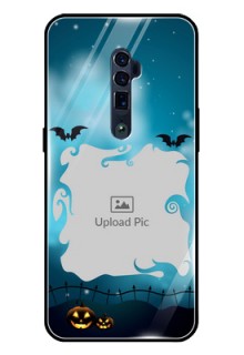 Reno 10x zoom Custom Glass Phone Case  - Halloween frame design