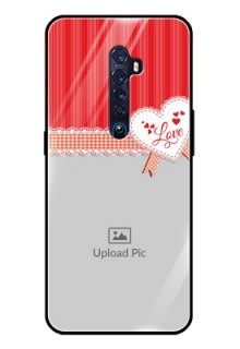Reno 2 Custom Glass Mobile Case  - Red Love Pattern Design