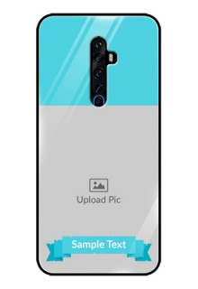 Oppo Reno 2F Personalized Glass Phone Case  - Simple Blue Color Design