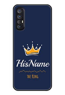 Reno 3 Pro Glass Phone Case King with Name