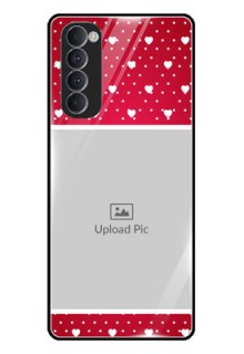 Oppo Reno 4 Pro Photo Printing on Glass Case  - Hearts Mobile Case Design
