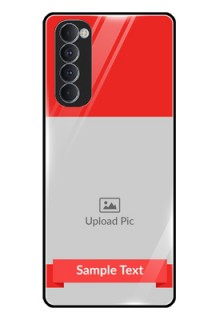 Oppo Reno 4 Pro Custom Glass Phone Case  - Simple Red Color Design