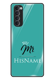 Oppo Reno 4 Pro Custom Glass Phone Case Mr with Name