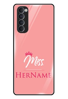 Oppo Reno 4 Pro Custom Glass Phone Case Mrs with Name