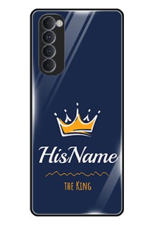 Oppo Reno 4 Pro Glass Phone Case King with Name