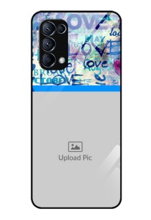 Reno 5 Pro 5G Custom Glass Mobile Case  - Colorful Love Design