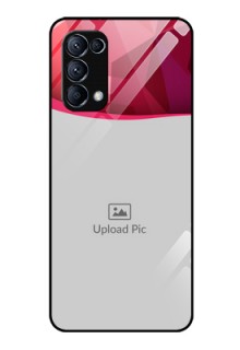 Reno 5 Pro 5G Custom Glass Mobile Case  - Red Abstract Design