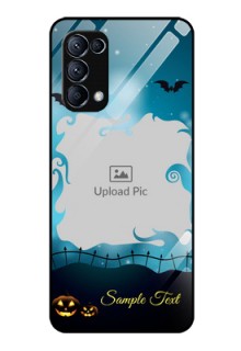 Reno 5 Pro 5G Custom Glass Phone Case  - Halloween frame design