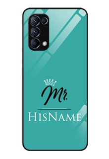 Reno 5 Pro 5G Custom Glass Phone Case Mr with Name