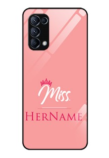Reno 5 Pro 5G Custom Glass Phone Case Mrs with Name