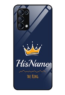 Reno 5 Pro 5G Glass Phone Case King with Name